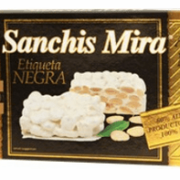 Turron de Alicante Sanchis Mira, Etiqueta Negra, Calidad Suprema 200 grs. (7oz.)