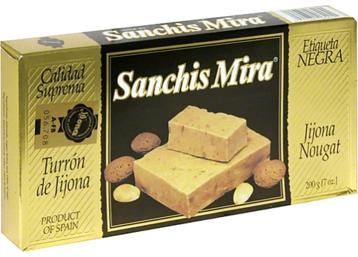 Turron Jijona Sanchis Mira Etiqueta Negra Calidad Suprema 200 grs (7oz.)